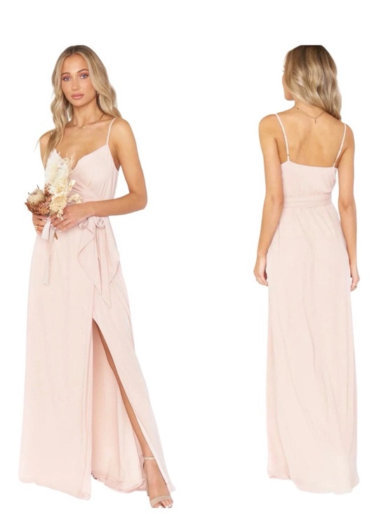 Show Me Your MuMu Dresses & Skirts - NEW Show me your MUMU Dress, Dusty Blush Crisp, Liz Maxi Dress XL, Wrap Dress